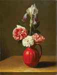 ₴ Репродукція натюрморт від 196 грн.: Ірис та троянди у глеку