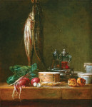 ₴ Репродукція натюрморт від 228 грн.: Риба та овочі на столі