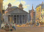 ₴ Репродукція міський пейзаж від 235 грн.: Пантеон та П'яцца делла Ротонда у Римі
