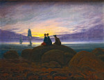 ₴ Репродукция пейзаж от 317 грн.: Восход луны над морем