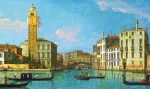 ₴ Репродукція міський пейзаж від 199 грн.: Венеція, церква Святої Єремії та в'їзд у Каннареджіо