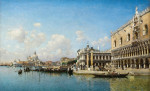 ₴ Картина міський пейзаж художника від 199 грн.: Палац Дожів та Санта Марія делла Салюте