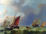 ⚓Репродукция морской пейзаж от 235 грн.: Голландские военные корабли отплывают от Энкхеизена