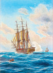 ⚓Репродукція морський краєвид від 263 грн.: Французький корабель готовий плисти