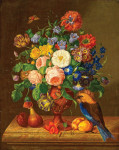 ₴ Репродукція натюрморт від 242 грн.: Квіти та птиця