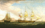 ⚓Репродукція морський краєвид від 269 грн.: Кораблі Ост-індійської компанії у двох позиціях від Дувру