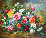 ₴ Репродукція натюрморт від 390 грн.: Квіти у краєвиді