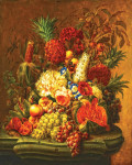 ₴ Репродукція натюрморт від 318 грн.: Квіти та фрукти
