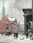 ₴ Картина міського пейзажу художника від 247 грн.: Зимовий день на Північній вулиці в Копенгагені