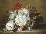 ₴ Репродукція натюрморт від 235 грн.: Квіти у кошику