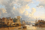 ⚓Репродукція морський пейзаж від 217 грн.: Кораблі на річці Ей, Амстердам