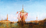 ₴ Репродукція міський краєвид від 199 грн.: Вітрильний човен, Венеція
