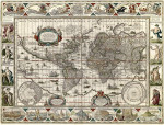 ₴ Стародавні мапи з високою роздільною здатністю від 355 грн.: Мапа світу