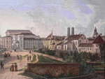 ₴ Репродукція міський пейзаж від 241 грн.: Королівська резиденція у Мюнхені з північного сходу 1827 року