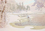 ₴ Картина пейзаж художника от 223 грн.: Зимовий краєвид