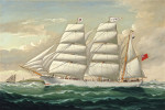 ⚓Репродукція морський краєвид від 211 грн.: Британський барк "Естрелла", що прибуває в Ліверпуль, маяк Пойнт Лінас на відстані