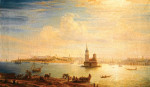 Морской пейзаж: Вид на Константинополь