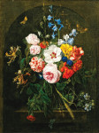 ₴ Репродукція натюрморт від 288 грн.: Квіти у кришталевій вазі