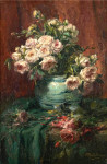 ₴ Репродукція натюрморт від 221 грн.: Троянди у вазі