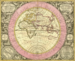 ₴ Стародавні карти з високою роздільною здатністю від 259 грн.: Півсфера Старого Світу з його зонами, колами та місцями проживання відмінних рас