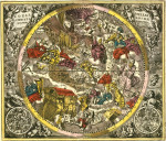 ₴ Стародавні карти з високою роздільною здатністю від 265 грн.: Перша півкуля з християнським небозводом
