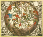 ₴ Стародавні карти з високою роздільною здатністю від 265 грн.: Південна зіркова півкуля з рівномірно розподіленими сферами