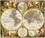 ₴ Стародавні карти високої роздільної здатності від 265 грн.: Нова карта світу