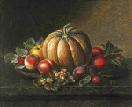 ₴ Репродукция натюрморт от 372 грн.: Тыква, яблоки, сливы и орехи