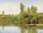 ₴ Репродукция пейзаж от 325 грн.: Берег Гвадаиры с лодкой