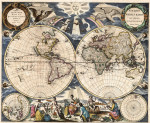 ₴ Стародавні карти високої роздільної здатності від 340 грн.: Нова карта світу
