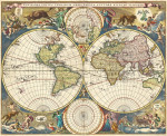 ₴ Древние карты высокого разрешения от 381 грн.: Новая карта мира