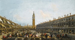 ₴ Репродукція міський краєвид від 217 грн.: Вид на п'яцу Сан-Марко з виходом Петра Гримані 30 червня 1741