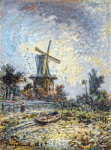 ₴ Репродукция пейзаж от 196 грн.: Ветряная мельниуца в Дордрехте