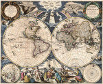 Древние карты в высоком разрешении: Новая картьа мира