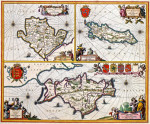 ₴ Стародавні карти високої роздільної здатності від 340 грн.: Англсі, Острів Мен, Острів Уайт