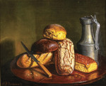 ₴ Репродукція натюрморт від 333 грн.: Натюрморт із хлібом