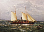 ⚓Репродукція морський пейзаж від 235 грн.: Парова яхта "Стелла" командора Джеймса Уолтера Томпсона
