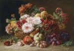 ₴ Репродукція натюрморт від 293 грн.: Квіти та фрукти