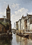 ₴ Репродукція міський пейзаж від 204 грн.: Венеціанська вулична сцена