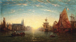 ⚓Репродукція морський краєвид від 187 грн.: Доставка у французькому порту в сутінках