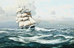 Купить от 116 грн. картину морской пейзаж: Известный чайный клипер "Фермопилы" сражающийся с волнами