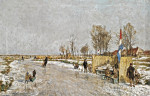 ₴ Репродукція краєвид від 211 грн.: Зимові забави на голландському каналі