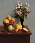 ₴ Репродукція натюрморт від 312 грн.: Натюрморт з квітами та фруктами