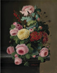 ₴ Репродукція натюрморт від 241 грн.: Натюрморт з квітами, переважно троянди