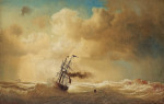 ⚓Репродукция морской пейзаж от 205 грн.: Корабль в бурном море