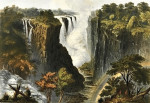₴ Репродукція краєвид від 223 грн.: Річка Замбезі, водоспад Вікторія