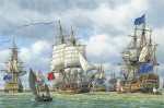 ⚓Репродукція морський краєвид від 217 грн.: Флот Хоука у Спітхеді у рік перемог 1759 року