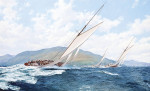 ⚓Репродукція морський пейзаж від 199 грн.: "Britannia" та "Ailsa" беруть участь у Кубку пам'яті Мьюїра на Клайді - 3 липня 1895 року