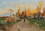 Купить картину пейзаж от 184 грн: Осенний пейзаж с фигурой