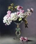₴ Репродукція натюрморт від 232 грн.: Вишневий цвіт у венеціанському келиху